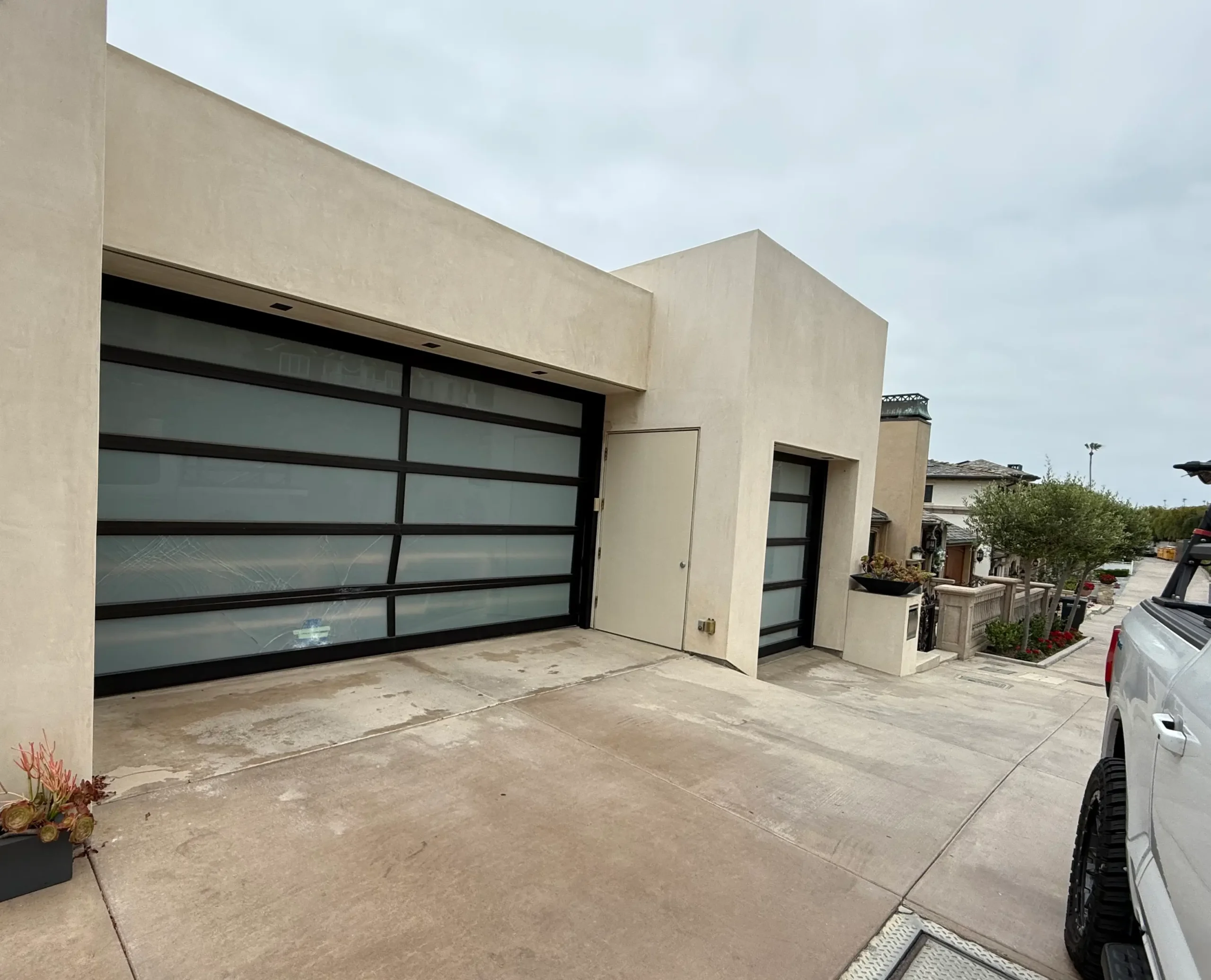 Full-View Glass Garage Door Replacement in Newport Beach, CA.  SoCal Garage Door